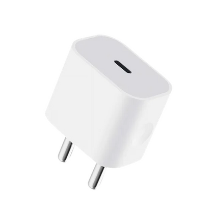 20W Type C Fast Charger (Adapter Only, Safe & Intelligent Protection, White)