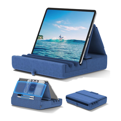 Tablet Pillow Holder, Foldable iPad Stand for Lap, Bed and Desk